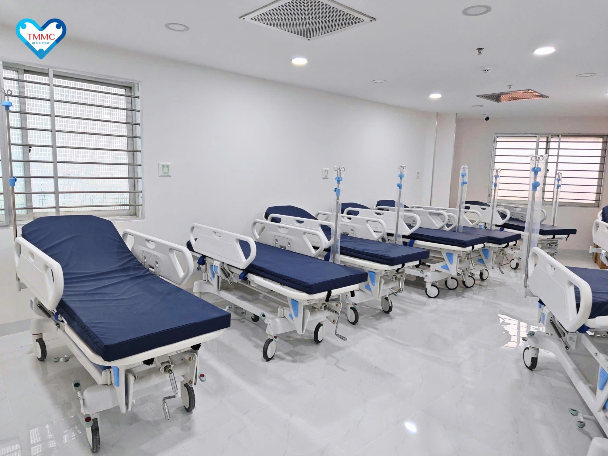 Phòng hồi sức sau nội soi đang trong giai đoạn gấp rút hoàn thiện những công đoạn cuối.